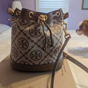 Tory Burch T Monogram Bucket Bag